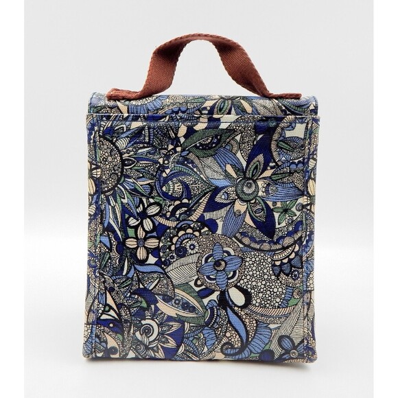 Sakroots Purse Lunch Box Flap Bag Blue Spirit Desert Insulated Mini Cooler Tote - Picture 3 of 12